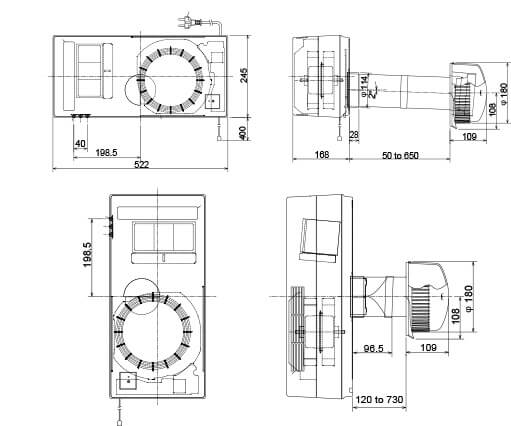 Ilmanvaihtokone-Mitsubishi-Electric-Lossnay-VL-50ES2-E-Mittakuva.jpg