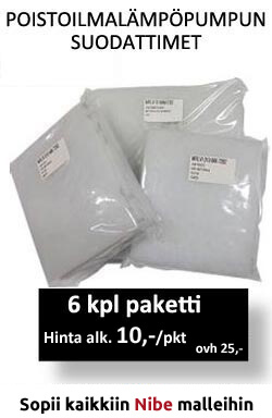 Poistoilmalämpöpumpun suodatin Nibe