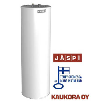 Puskurivaraaja Jäspi Buffer 50 lämmitysjärjestelmän vesitilavuuden lisäämiseen ja maalämpöpumpun optimointiin.